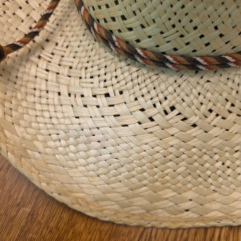 Resistol Hawkeye Straw Cowboy Hat Natural Poly Hemp Made in Texas USA S7061 - Picture 10 of 14